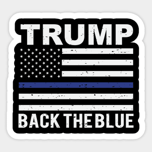 Trump Back The Blue Sticker